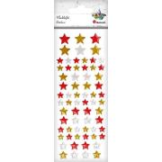 Opakowanie Naklejki foliowe gwiazdki mix 66 szt.