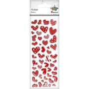 Opakowanie Naklejki foliowe serca mix 49szt.