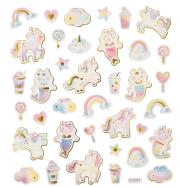 Opakowanie Naklejki jednorożce i syrenkotki 38szt