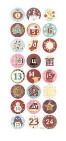 Opakowanie Naklejki kalendarz adwentowy 24szt