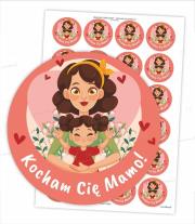 Opakowanie Naklejki kocham Cię mamo!