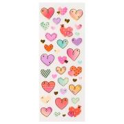 Opakowanie Naklejki kolorowe serduszka