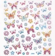 Opakowanie Naklejki motyle i kwiaty 63szt