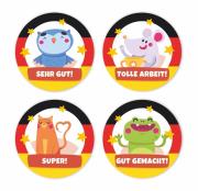 Opakowanie Naklejki motywacyjne - Niemieckie zwierzątka 48szt