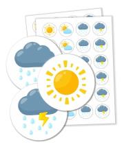 Opakowanie Naklejki motywacyjne - Pogoda 48szt