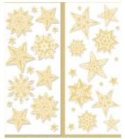 Opakowanie Naklejki na folii gwiazdki 10x22cm