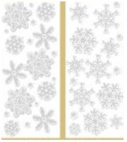 Opakowanie Naklejki na folii śnieżynki 10x22cm