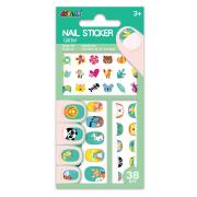 Naklejki na paznokcie - Zwierzęta brokat. Wydawca: AVENIR. Dadada.pl Opakowanie Naklejki na paznokcie - Zwierzęta brokat