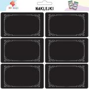 Naklejki na przetwory Czarne. Wydawca: All4Kids. Dadada.pl Opakowanie Naklejki na przetwory Czarne