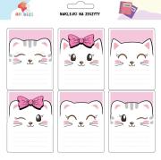 Naklejki na szafkę i zeszyt Różowe kotki. Wydawca: All4Kids. Dadada.pl Opakowanie Naklejki na szafkę i zeszyt Różowe kotki