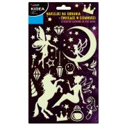 Opakowanie Naklejki na ubrania świecące w ciemności Kidea magiczny świat