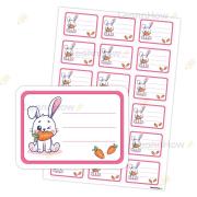 Opakowanie Naklejki na zeszyt - Królik 18szt