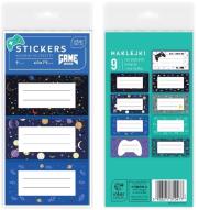 Opakowanie Naklejki na zeszyty 9 sztuk Game over 12 blistrów