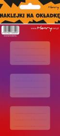Opakowanie Naklejki na zeszyty - Czerwono-fioletowe (12szt)
