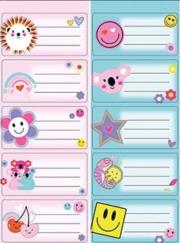 Opakowanie Naklejki na zeszyty Dziewczynka