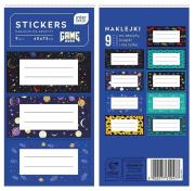 Opakowanie Naklejki na zeszyty Game Over 9szt.