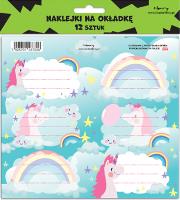 Naklejki na zeszyty - Jednorożec (12szt). Wydawca: Henry. Dadada.pl Opakowanie Naklejki na zeszyty - Jednorożec (12szt)