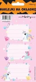 Opakowanie Naklejki na zeszyty - Jednorożec (12szt)