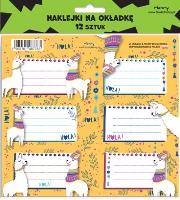 Naklejki na zeszyty - Lamy (12szt). Wydawca: Henry. Dadada.pl Opakowanie Naklejki na zeszyty - Lamy (12szt)