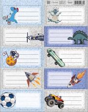 Opakowanie Naklejki na zeszyty No Name - Chłopiec