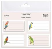 Opakowanie Naklejki na zeszyty Papugi