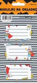 Opakowanie Naklejki na zeszyty - Superbohater (12szt)
