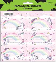 Naklejki na zeszyty - Unicorn Tęcza (12szt). Wydawca: Henry. Dadada.pl Opakowanie Naklejki na zeszyty - Unicorn Tęcza (12szt)