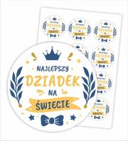 Naklejki - Najlepszy dziadek napis 12szt.. Wydawca: LearnHow. Dadada.pl Opakowanie Naklejki - Najlepszy dziadek napis 12szt.