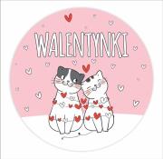 Opakowanie Naklejki okolicznościowe - Walentynki Kociaki 24sz