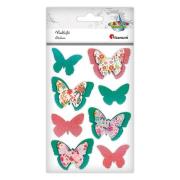 Opakowanie Naklejki papierowe 3D motyle 8szt