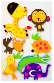 Opakowanie Naklejki papierowe 3D - Zwierzęta