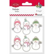 Opakowanie Naklejki papierowe bałwanki