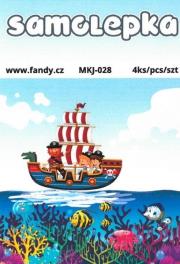 Opakowanie Naklejki papierowe Mini - Piraci