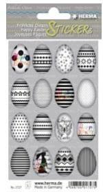 Opakowanie Naklejki papierowe pisanki czarno białe