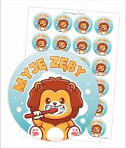 Opakowanie Naklejki pochwały - Myję zęby 24szt