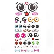 Opakowanie Naklejki puffy 44szt zabawne bużki