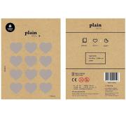 Opakowanie Naklejki Serca srebrne 20mm 2 ark.