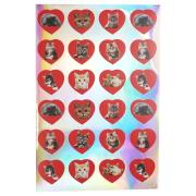 Opakowanie Naklejki serca z kotami