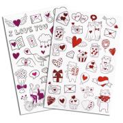 Opakowanie Naklejki serduszka na wesoło