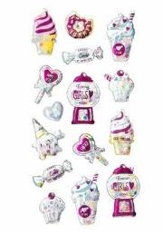 Opakowanie Naklejki shaker 3D - Słodkości 15szt