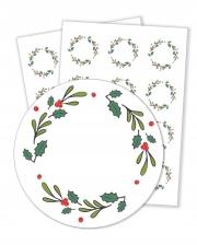 Opakowanie Naklejki świąteczne białe 6cm 24szt