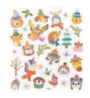Opakowanie Naklejki świąteczne zwierzaki 29szt