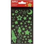 Opakowanie Naklejki świecące gwiazdy zielone
