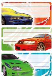 Opakowanie Naklejki szkolne - Auta 9szt