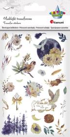 Opakowanie Naklejki transferowe Księżyc, kwiaty 2 plansze