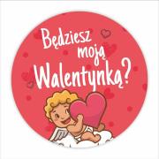 Opakowanie Naklejki walentynkowe - Będziesz moją... 24szt