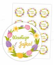 Opakowanie Naklejki wielkanocne wesołego jajka 12szt