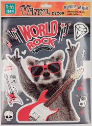 Opakowanie Naklejki winylowe zwierzaki Szop Rock
