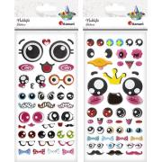 Opakowanie Naklejki wypukłe oczy mix