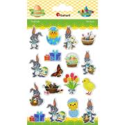 Opakowanie Naklejki wypukłe Wielkanoc 17szt